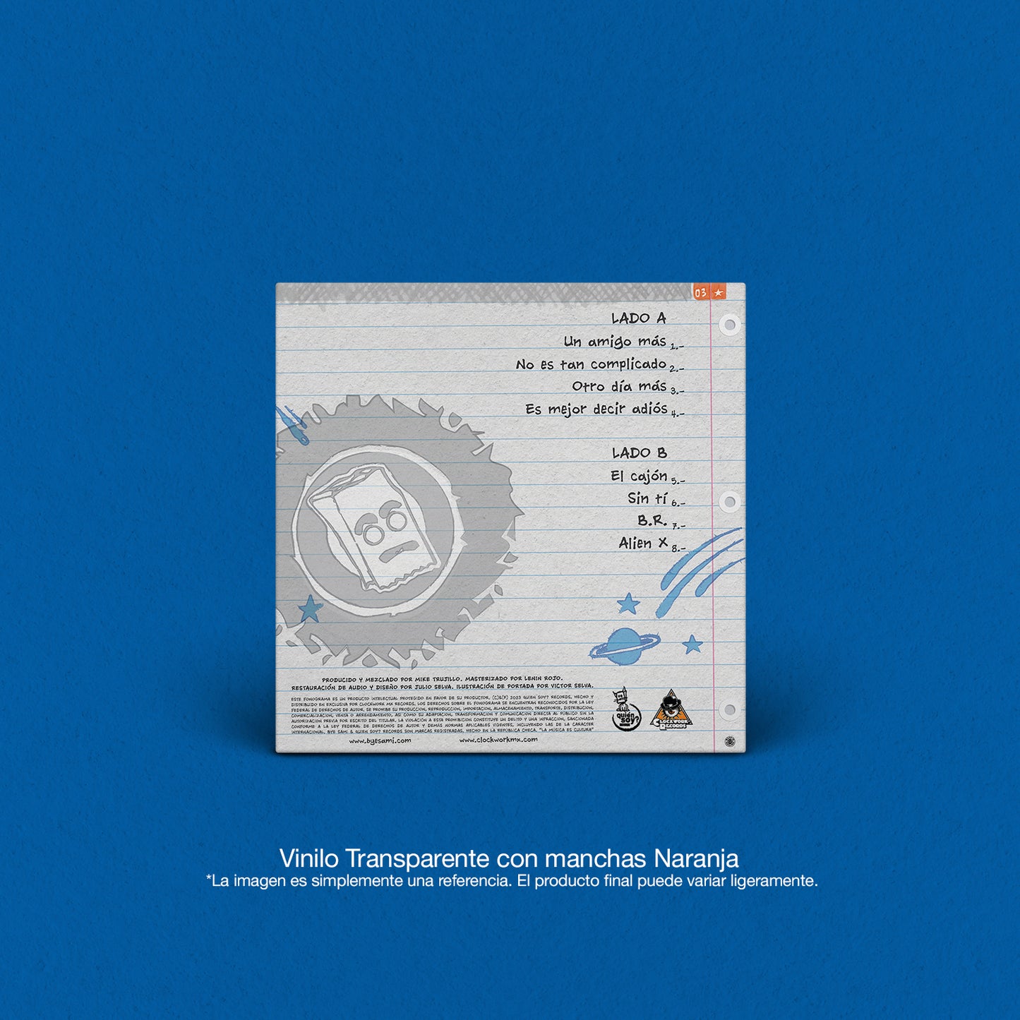 Bye Sami LP 12" Edición Especial Conmemorativo 21 años. Quién Soy? Records.