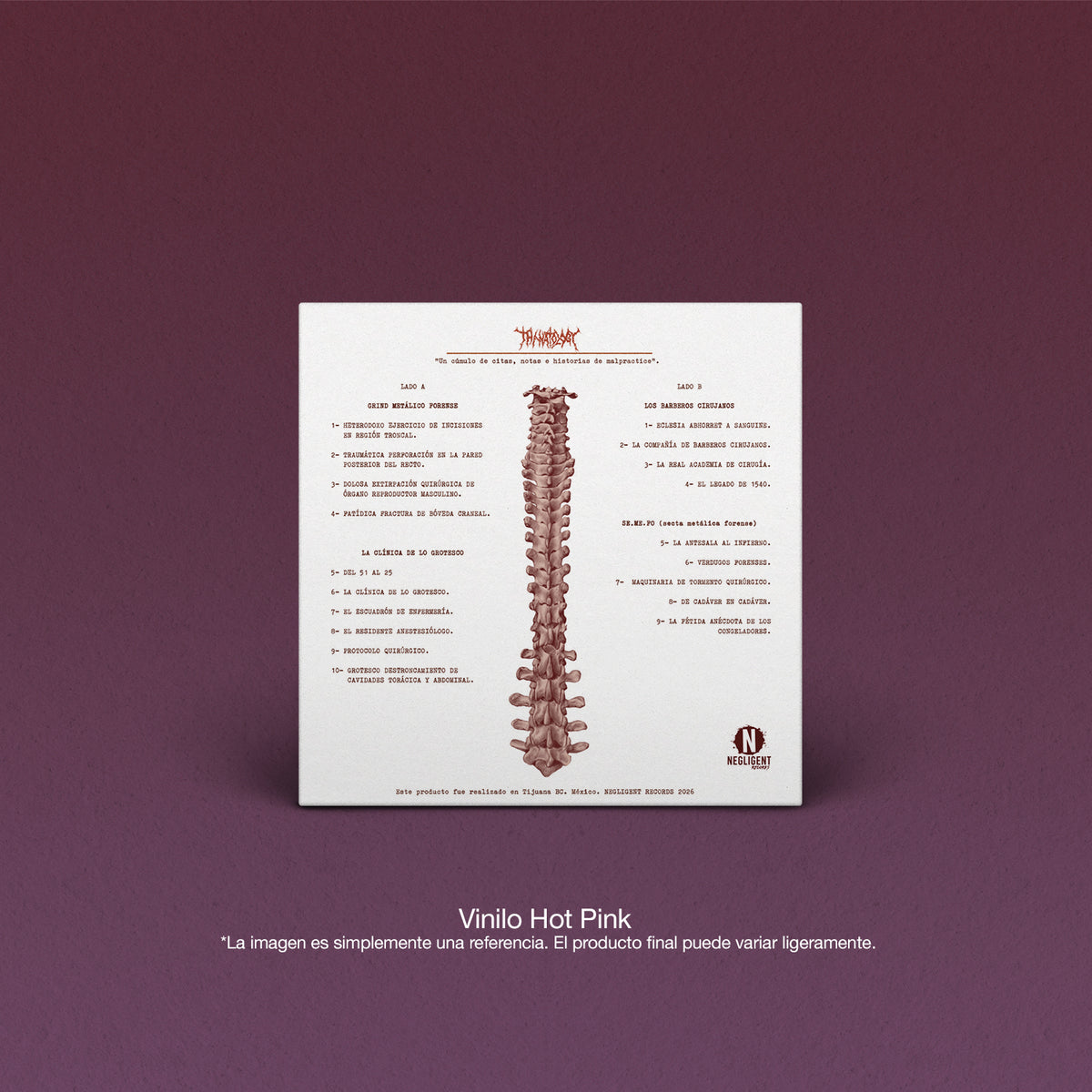 Thanatology - LP 12" Un cumulo de citas, notas e historias de malpractice